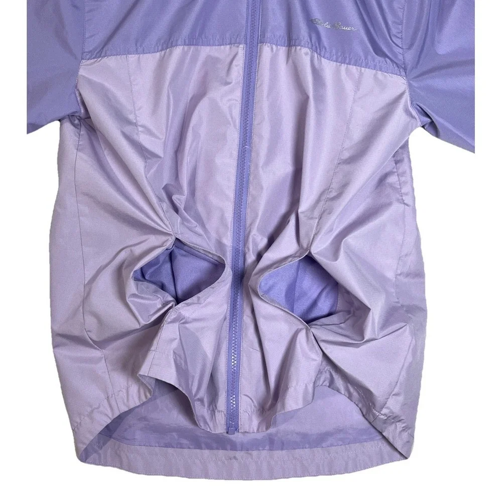 Eddie Bauer Kids Windbreaker Jacket Lavender Long Sleeve Girls Large 14-16